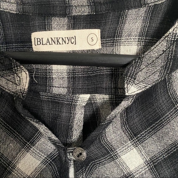 NWT Blank NYC Plaid Draped Long Sleeve - Picture 4 of 6